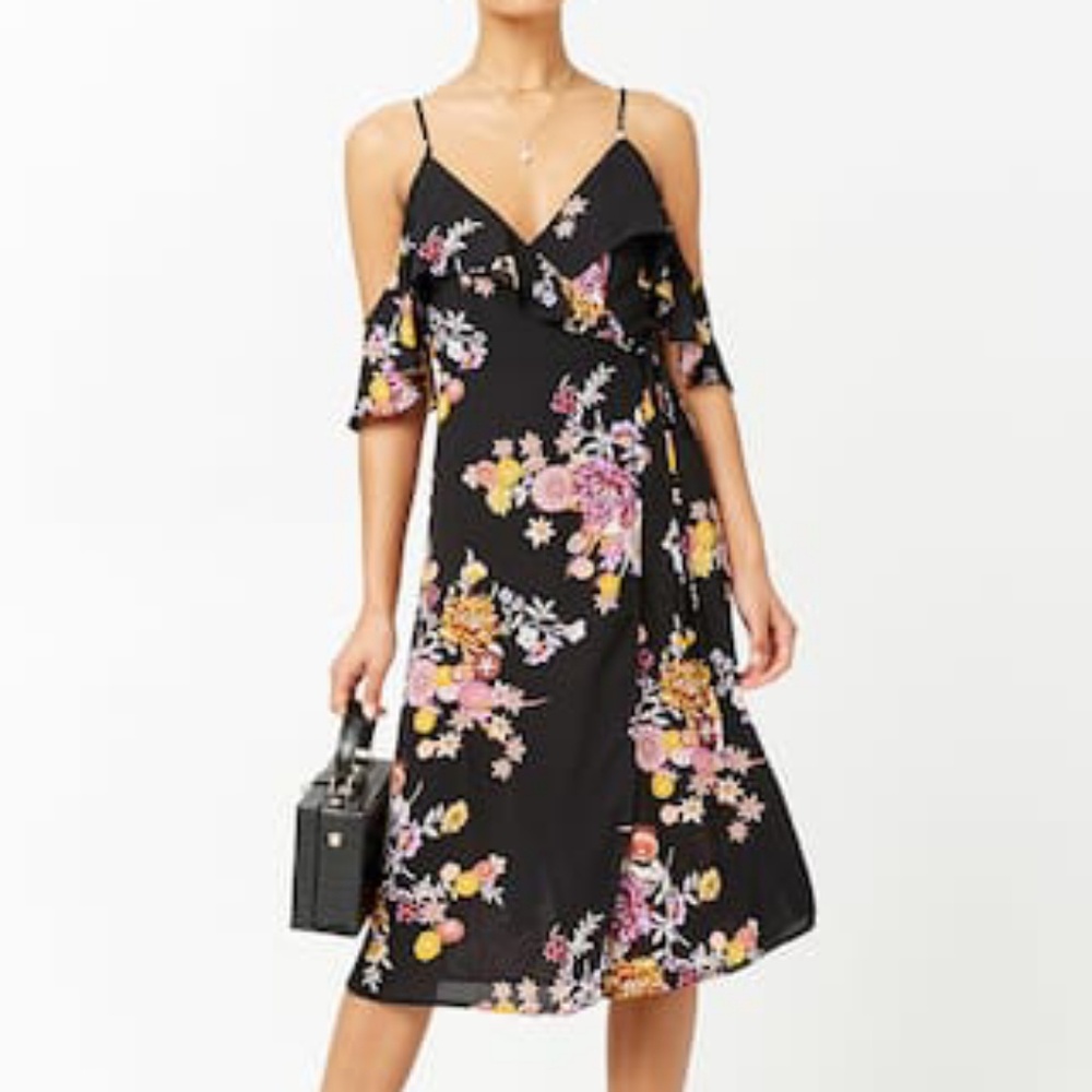 F21 Floral Wrap Dress